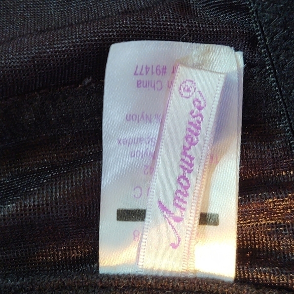 Amoureuse Women's Embroidered Front-Close Underwire Black Bra Sz 40C - Picture 8 of 11